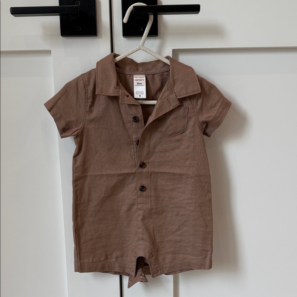 Carter's Brown Button-Up Shirt